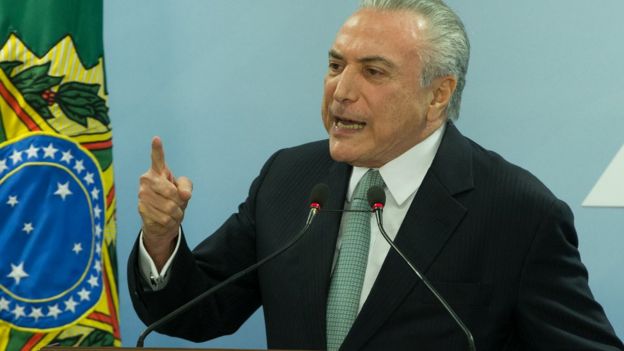 Temer, no discurso de quarta-feira passada