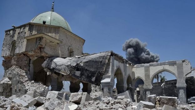 Ruins of al-Nuri mosque (30/06/17)