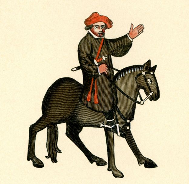 Una ilustración que muestra al protagonista del “Cuento del marino”, de Chaucer.
