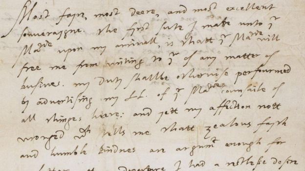 Carta del conde de Essex a Isabel I