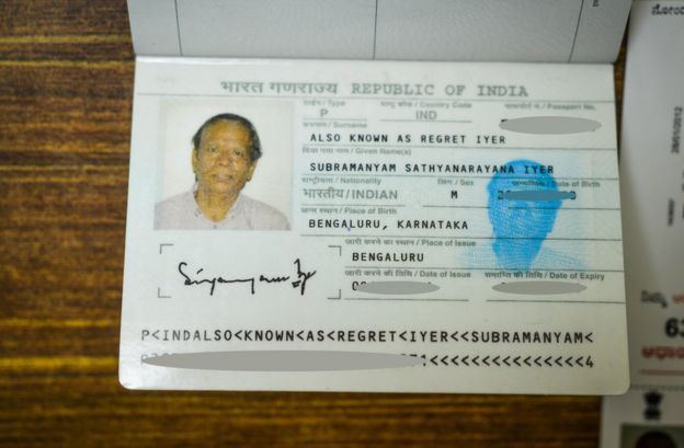 Mr Iyer's passport