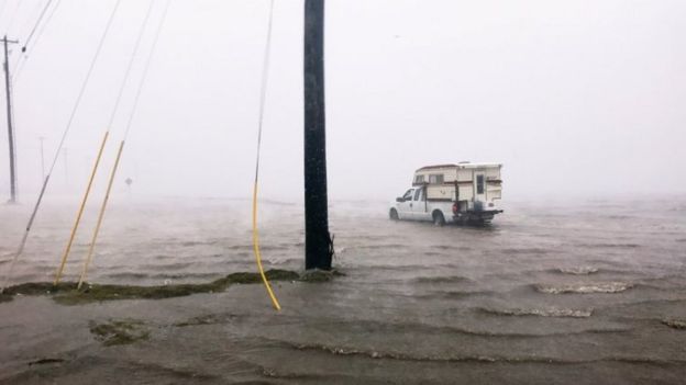 Storm waters in Corpus Christi (25 August 2017)