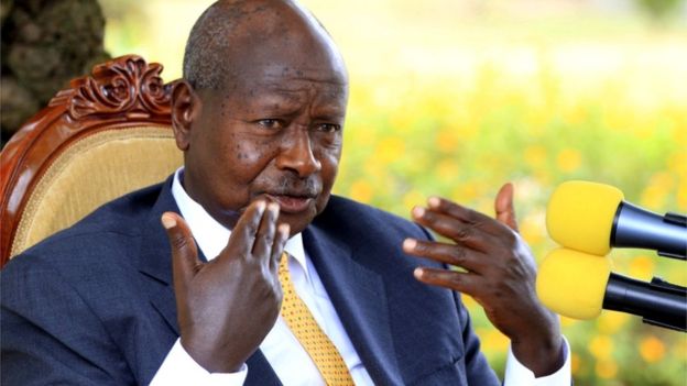 President Yoweri Museveni pictured at his country home