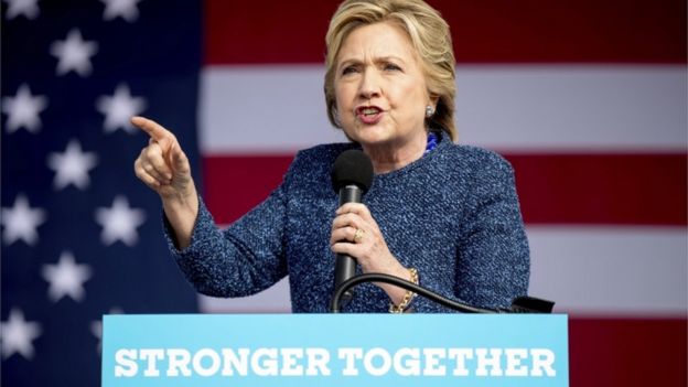 Mrs Clinton did not address the news during her rally in Iowa on Friday