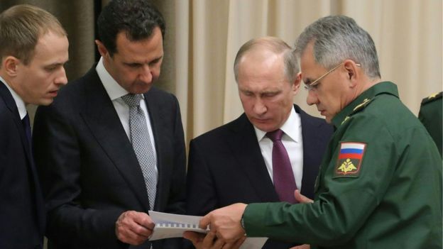اجتماع بوتين والأسد حضره قادة عسكريون كبار