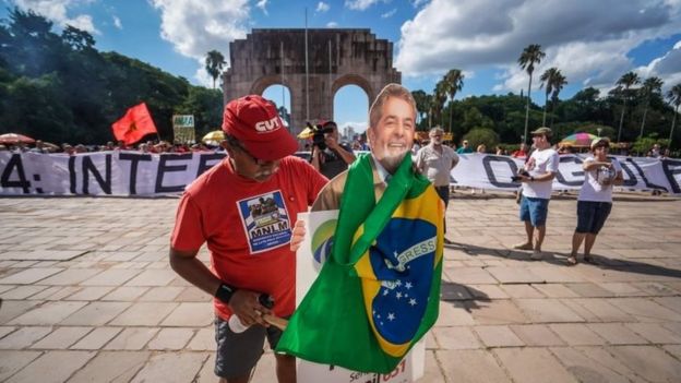 Manifestación a favor de Lula.