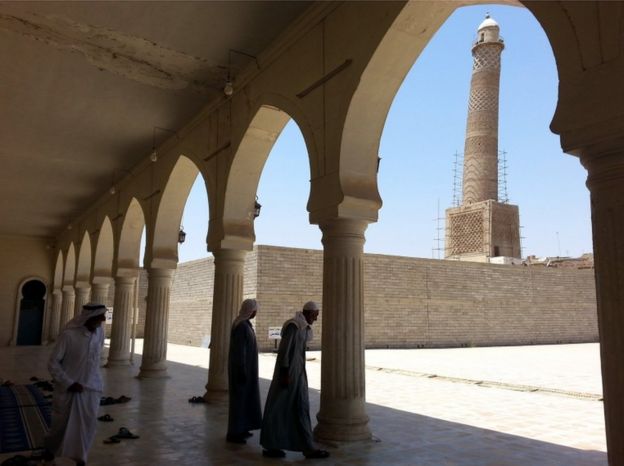 The Great Mosque of al-Nuri in Mosul, pictured 9 July 2014