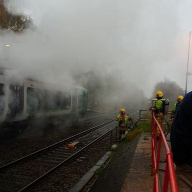 Firefighters put out the fire