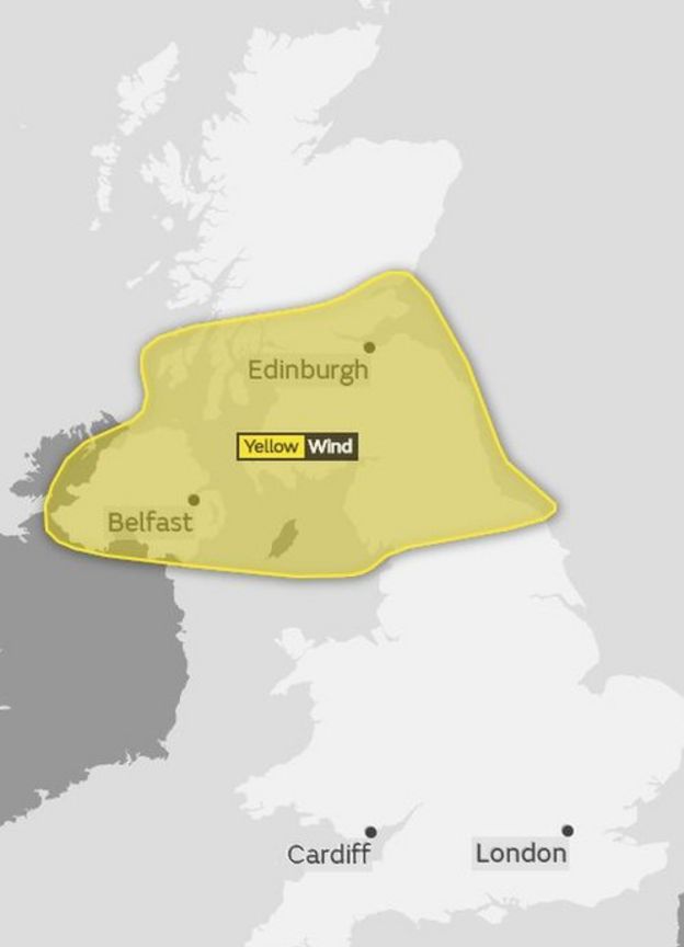 Weather warning map