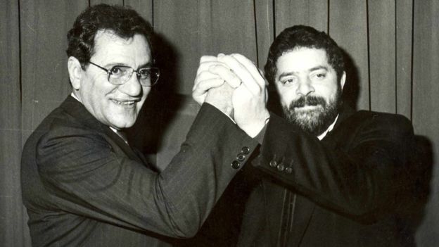 José Paulo Bisol e Lula em 1989