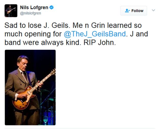 Nils Lofgren tweet