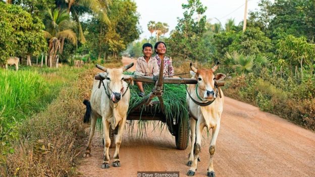 Dọc hành trình một giờ từ Siem Reap đến đền Beng Mealea sẽ gặp nhiều người dân địa phương.