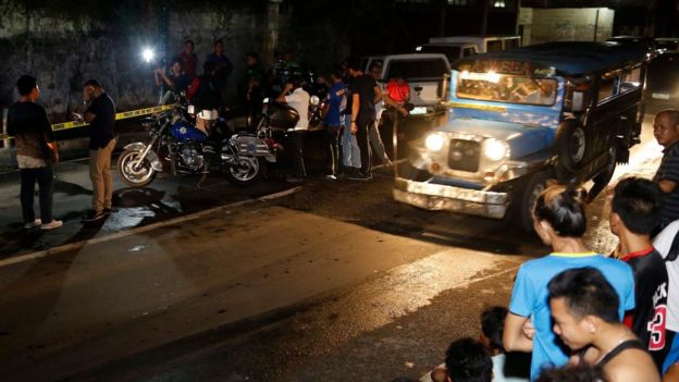 Escena del crimen en Filipinas