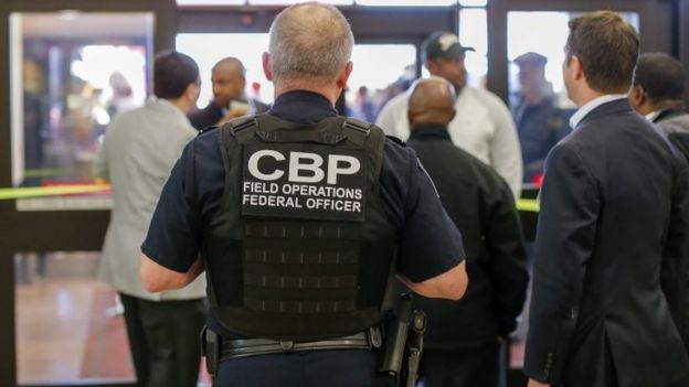 A Customs and Border Protection officer at Atlanta airport. Photo: January 2017