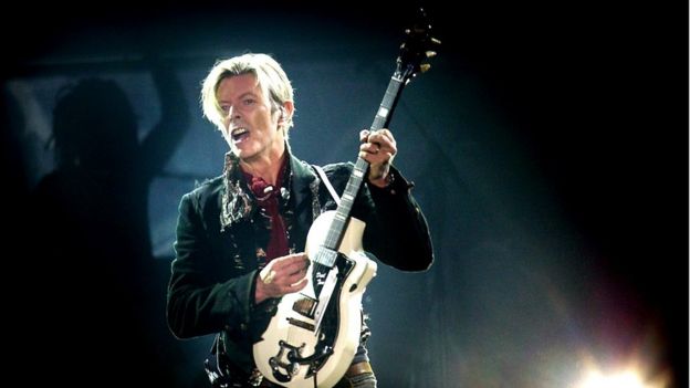 David Bowie on stage in 2003