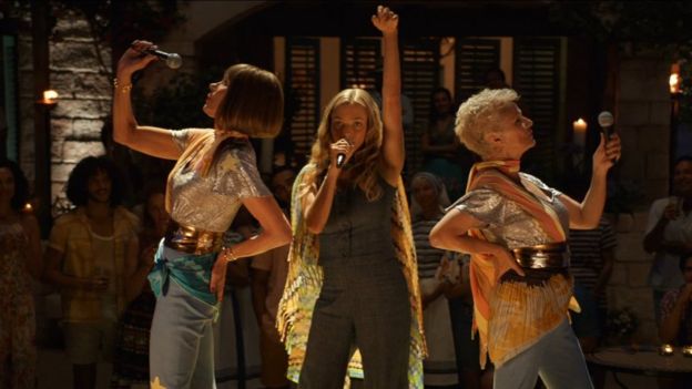 Christine Baranski, Amanda Seyfried and Julie Walters in Mamma Mia! Here We Go Again