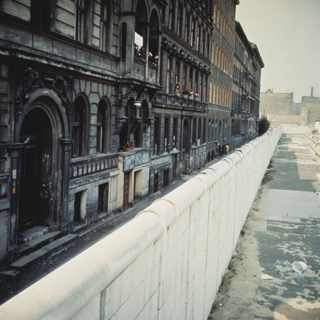Muro de Berlim por volta de 1970