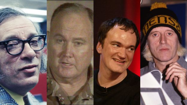 Isaac Asimov, Norman Schwarzkopf, Quentin Tarantino, Jimmy Savile