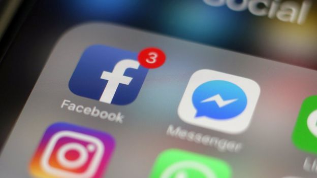 Logo de facebook y de otras app.