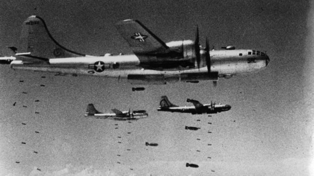 Bombarderos de Estados Unidos durante la Guerra de Corea.