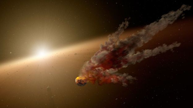 Planeta destruyéndose