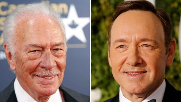 Los actores Christopher Plummer y Kevin Spacey