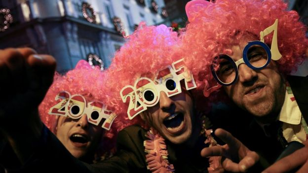 Revellers take part in New Year