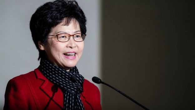 Hong Kong's new leader Carrie Lam, pictured on 27 March 2017