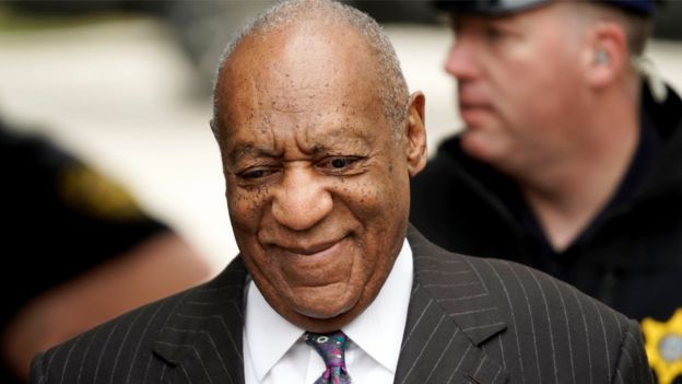 Bill Cosby arrives for the first day of his sexual assault retrial at the Montgomery County Courthouse on April 9, 2018 in Norristown, Pennsylvania