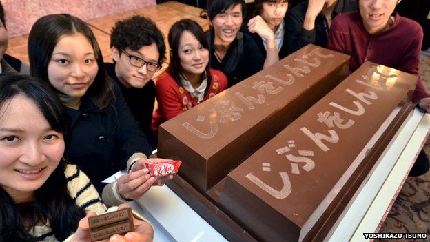 Kitkat is considered to be lucky in Japan