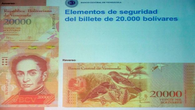 Billete de 20.000 bolívares