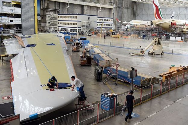 La planta que Airbus tienen en Toulouse, en el sur de Francia.