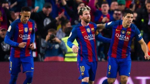 Neymar, Messi na Suarez