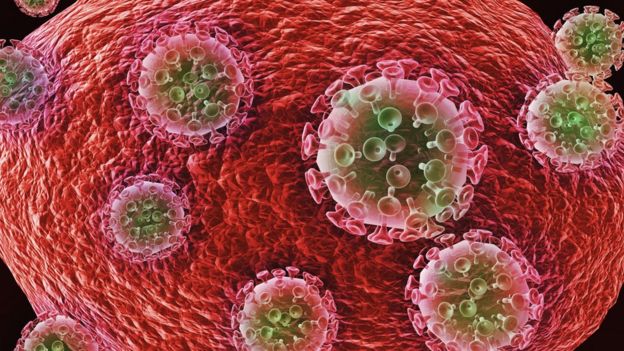 VIH atacando a una célula