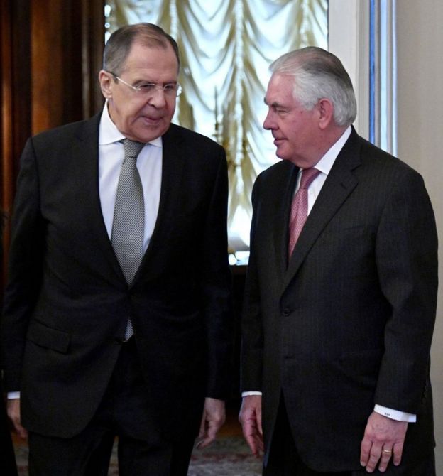 Tillerson and Russian Foreign Minister Sergei Lavrov met in Moscow earlier on Wednesday