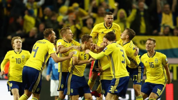 瑞典是2006年后再度晋身世界杯。