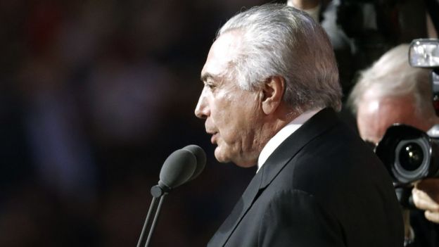 Michel Temer, presidente interino de Brasil