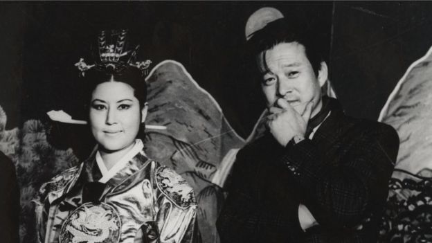 Screenshot from "North Korean Kidnap - The Lovers and the Despot" showing Shin and Choi