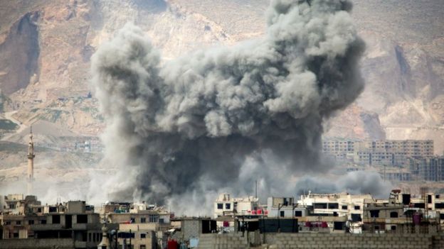 போரில் பாதிக்கப்பட்ட சிரியா