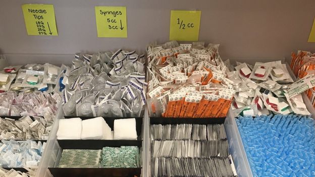 Abastecimiento para un centro de inyección supervisada.