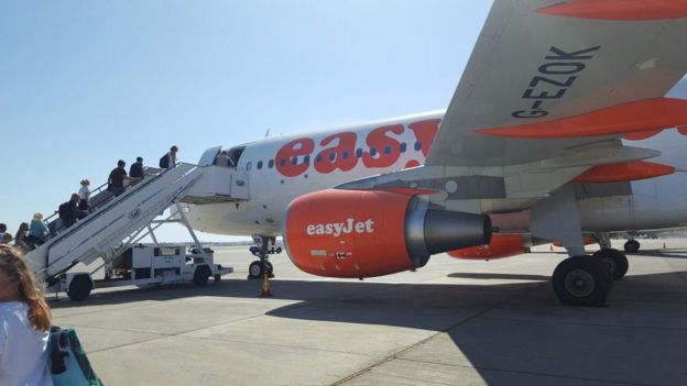 Passengers boarding Easyjet flight to London Gatwick at Sharm el-Sheik airport on 6 November 2015