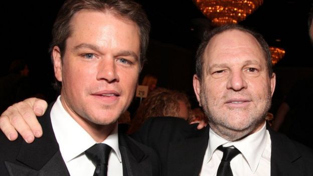 Matt Damon y Harvey Weinstein.