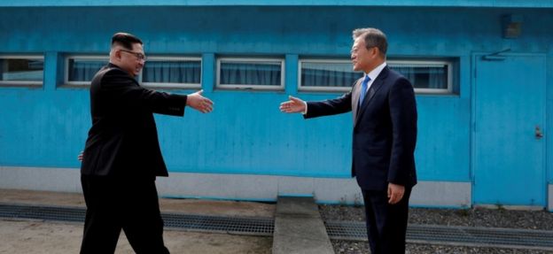 Kim Jong-un y Moon Jae-in