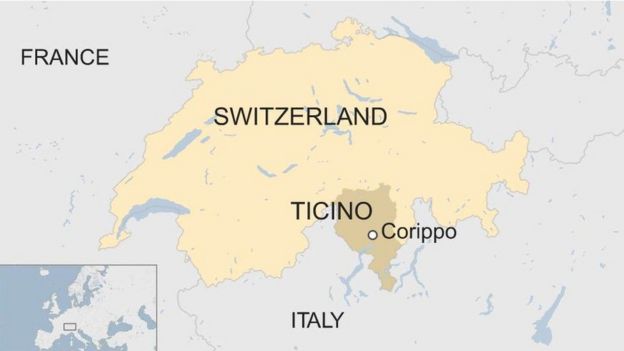 Switzerland/Corippo map