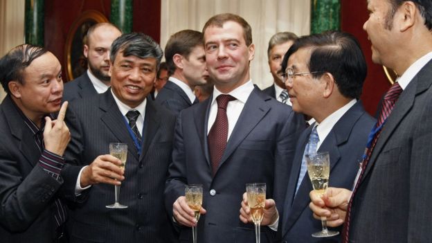 Lãnh đạo Nga và Việt Nam ở Moscow năm 2008