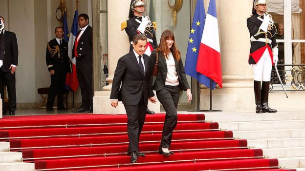 Nicolás Sarkozy y Carla Bruni