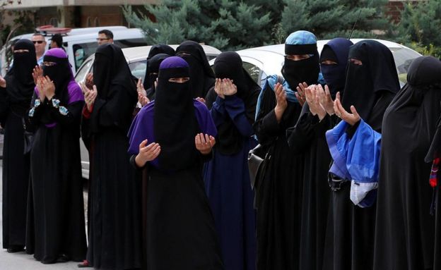 Mujeres uigures en Turquía.