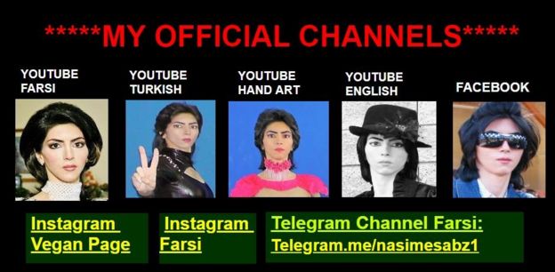 Nasim Aghdam'ın Youtube hesapları