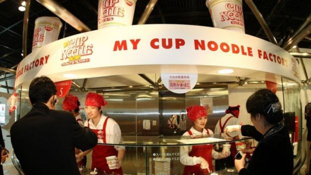 Vendedores de cup noodle