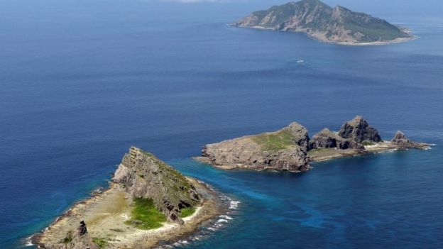 Las islas Senkaku, conocidas en China como Diaoyutai.